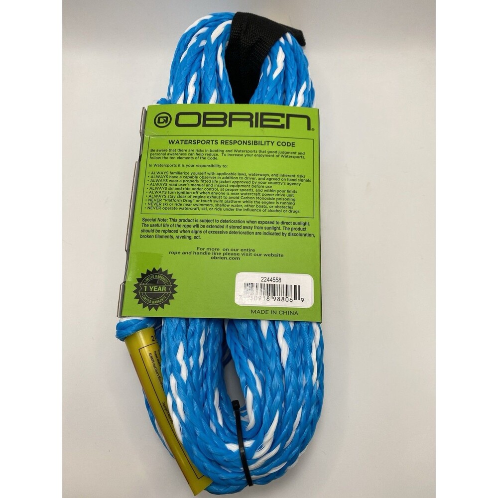 Obrien Ropes And Handles 2-person Tube Rope 60’ New In Box - Picture 3 of 5